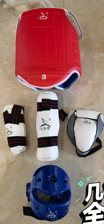 抱拳礼跆拳道护具,尺码:L 适用于男孩...