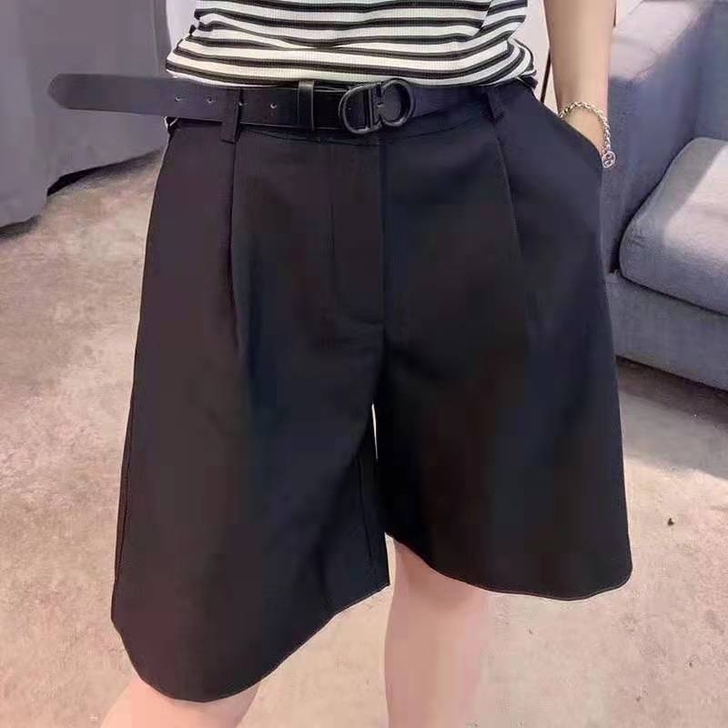 欧洲站新款高腰工装短裤女宽松bf港风夏季直...