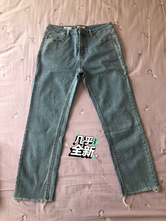美特斯邦威女士牛仔裤，小直板，m码，闲置出