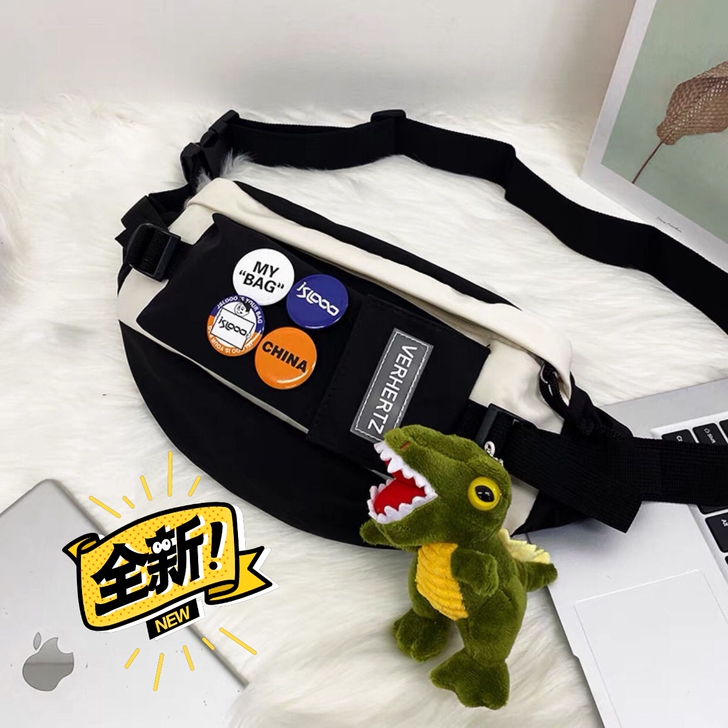 新款ins潮牌胸包和腰包日系休闲单肩小挎包...