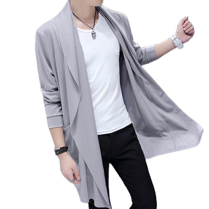 全新风衣男中长款防风衣男外套夏季韩版防晒男...