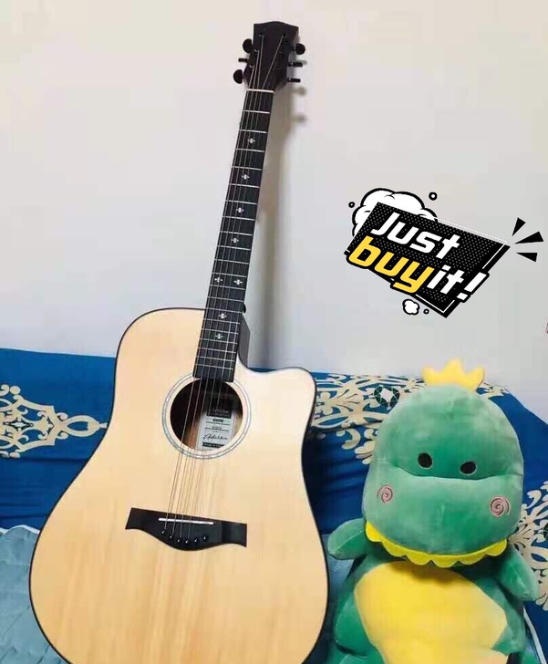 全新的！38寸单板吉他买的一次没用！