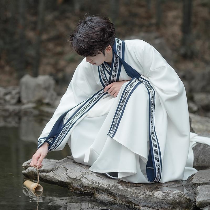 新款 韩十二 原创传统汉服男女情侣服套装白...