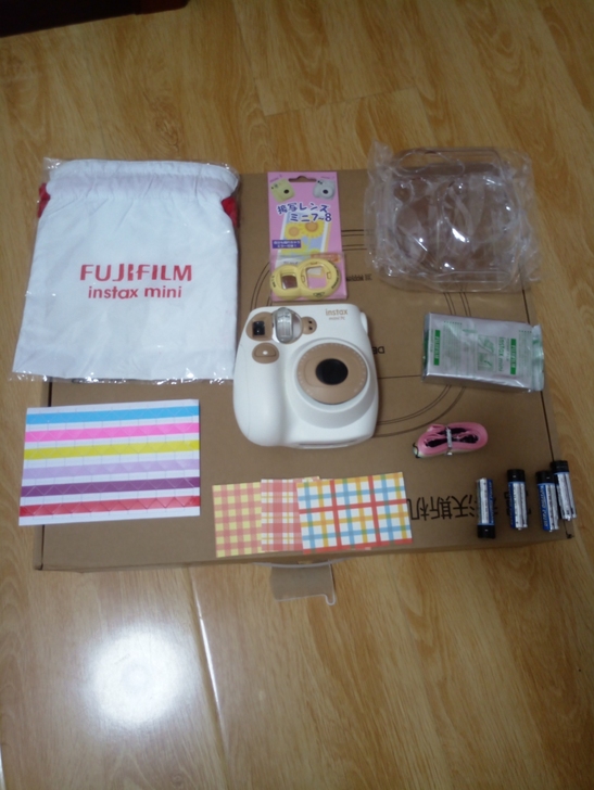 富士拍立得mini7c 一次成像相机带相纸...