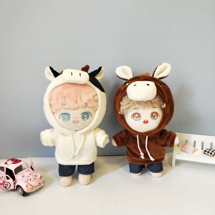 全新现货 20厘米玩偶衣服人行公仔娃娃连帽...