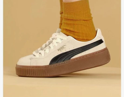 Puma彪马白棕板鞋 本人衣服鞋子淘汰有点...