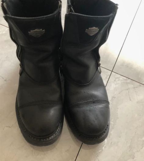 哈雷骑行靴标准43号，当时去美国哈雷店买的...