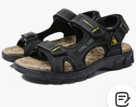 凉鞋男2022新款头层牛皮露趾沙滩鞋 户外...