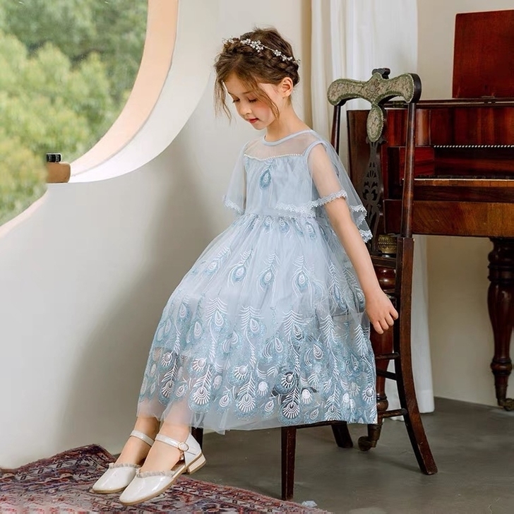 笛鸥21年新款女宝宝洋气蓬蓬纱裙女童夏季网...