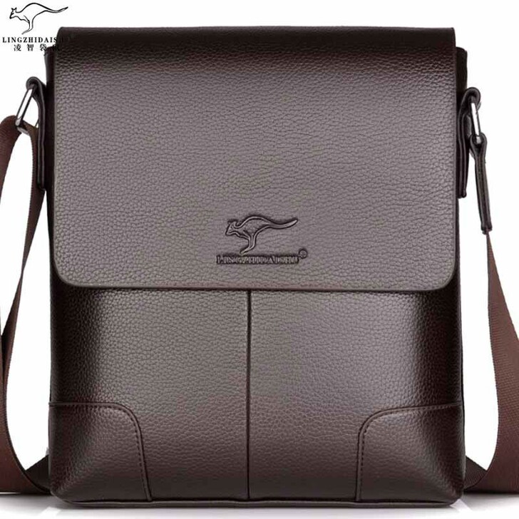 处理真皮手感的包包质量非常好男士单肩包斜肩...