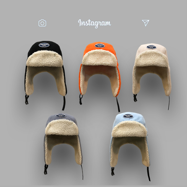 韩国飞行员雷锋帽女冬季滑雪保暖加厚防风羊羔...