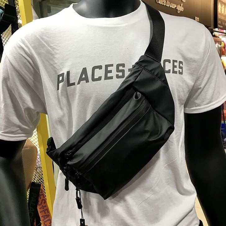 防水腰包男士个性胸包休闲户外运动斜挎包简约...