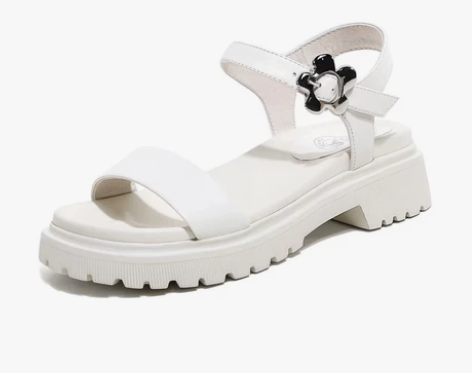 骆驼 女鞋2022夏季新款棋盘格牛皮革休闲...