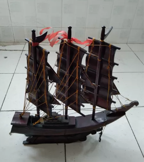 老红木帆船，材质好，长45厘米，高48厘米...