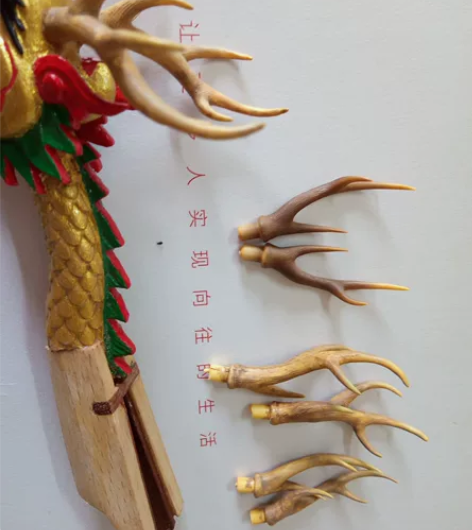 龙头角，传统龙船木雕模型，龙角模型。3.5...