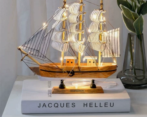 ☞外贸尾单清货☞全新送灯，一帆风顺帆船模型...