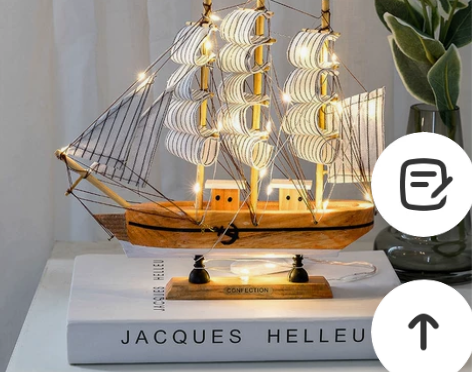 【外贸尾单清货】全新送灯，一帆风顺帆船模型...