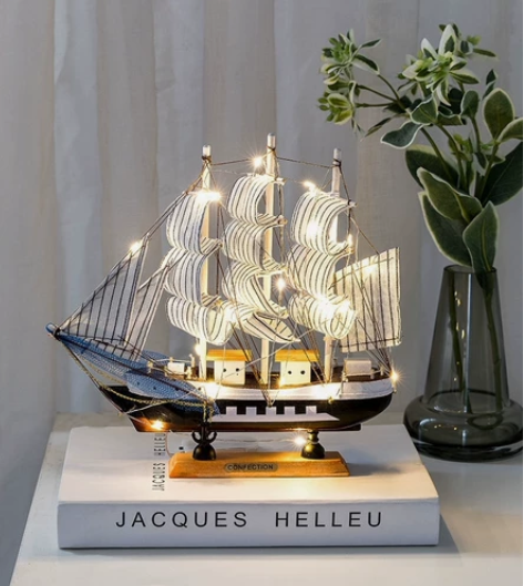 【捡漏价】一帆风顺帆船模型摆件客厅房间酒柜...