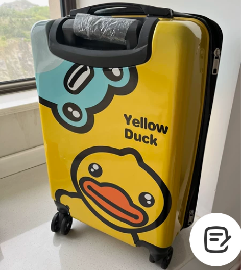 小黄鸭拉杆箱，20寸，体积小巧，重量轻，朋...