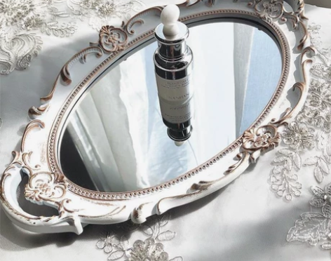 欧式复古镜面甜品蛋糕茶歇托盘护肤品首饰收纳...