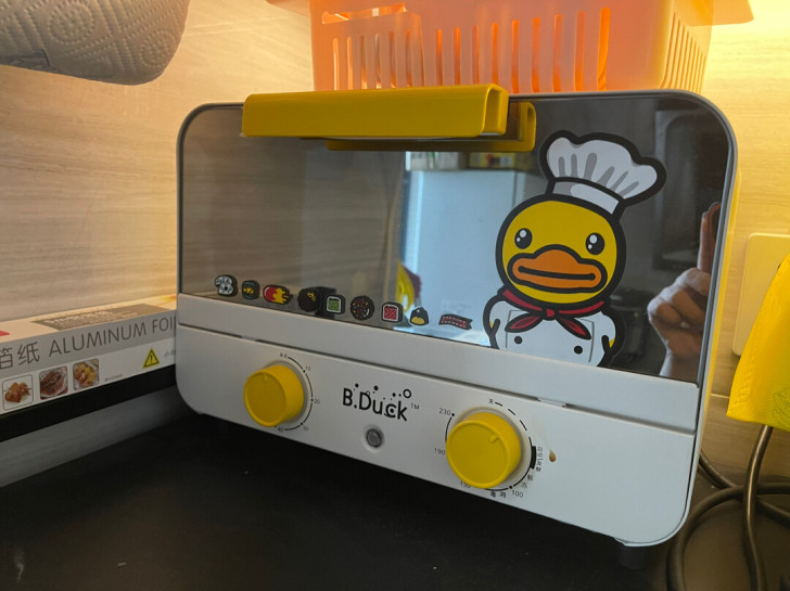B.duck小黄鸭迷你多功能电烤箱12L小...
