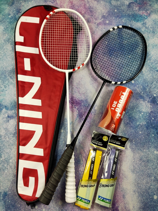 李宁LI-NING毛球拍买一送一2只包邮业...