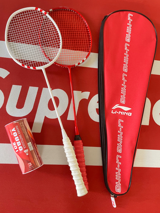 李宁LINING 羽毛球拍男女全碳素双拍两...