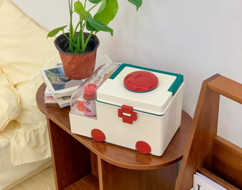 创意大容量家庭医药箱收纳箱双层卡通儿童急救...