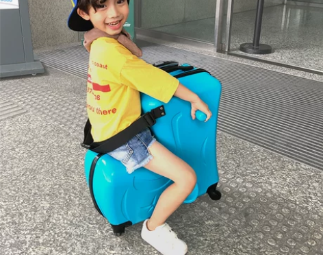 儿童行李箱可坐可骑拉杆箱小孩万向轮宝宝皮箱...