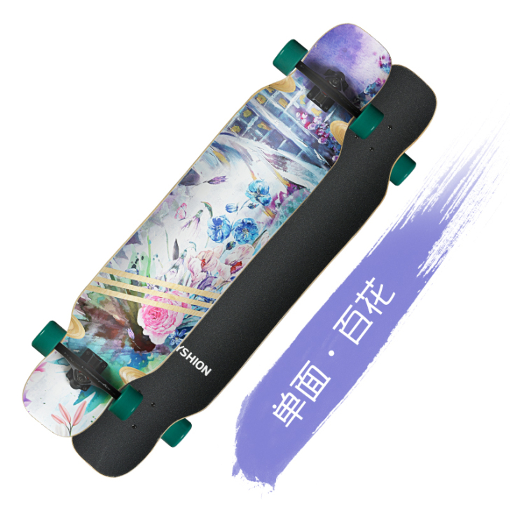 滑板初学者女生长板青少年滑板专业板韩国高中...