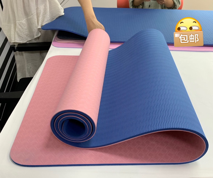【外贸尾单】tpe瑜伽垫加宽加厚双面防滑加厚