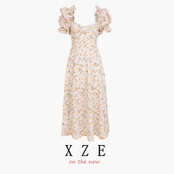 品牌清仓气质温柔长款裙子女夏季2021新款...