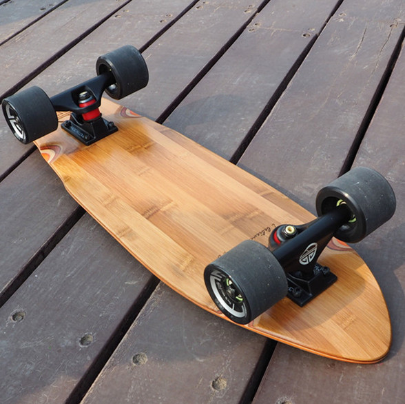 特价MIL成人竹木小鱼板大鱼板四轮滑板车刷...