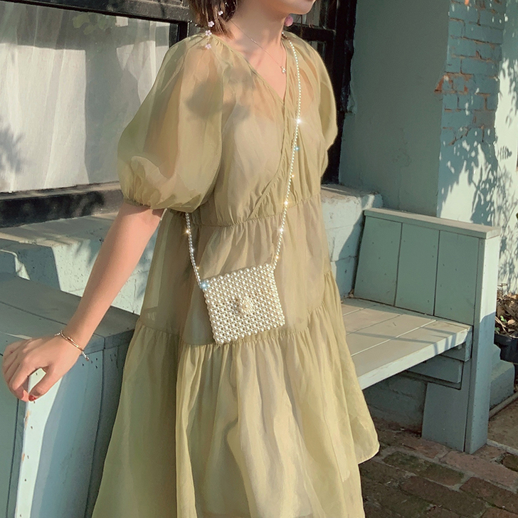 内送吊带【糯米家】2020夏季森系绿色仙女...