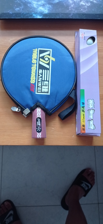 红双喜乒乓球拍4星短炳 4006全新未使用...