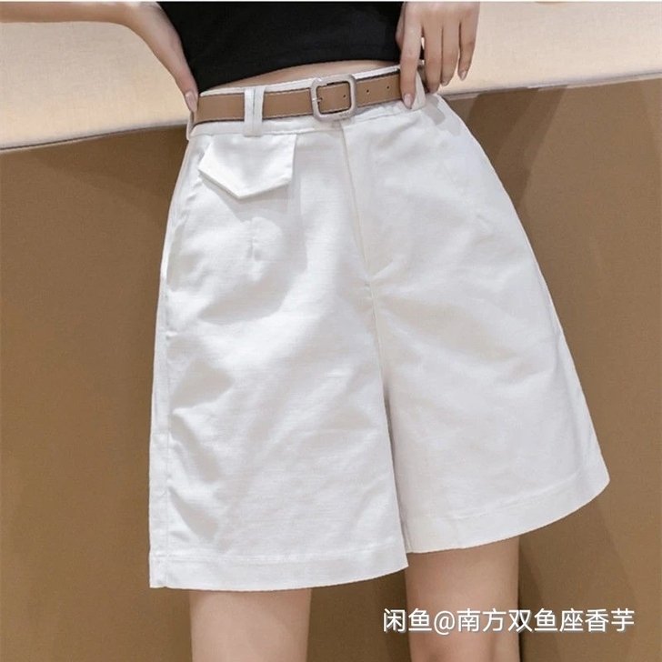 五分裤女夏季新款韩版宽松显瘦高腰5分a字阔...