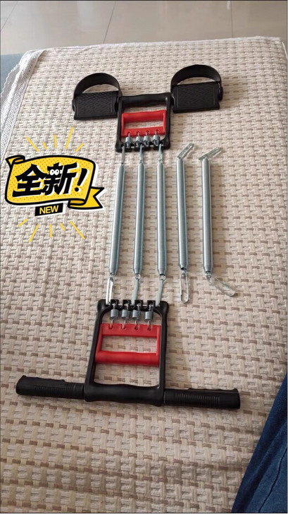 多功能拉力器 弹簧扩胸器拉力绳 胸肌体育用...