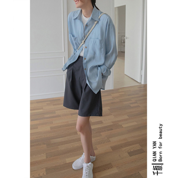 VNOOK 2021夏新款西装短裤女休闲a...