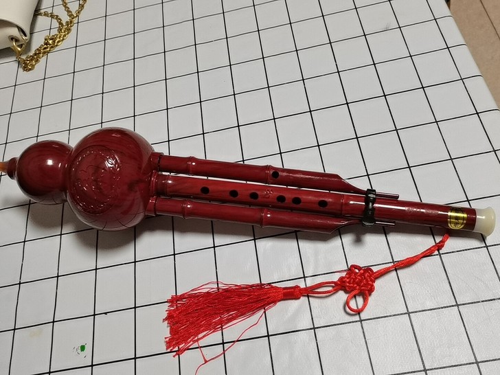 葫芦丝全新降B调。功能完好只是买回来当道具...
