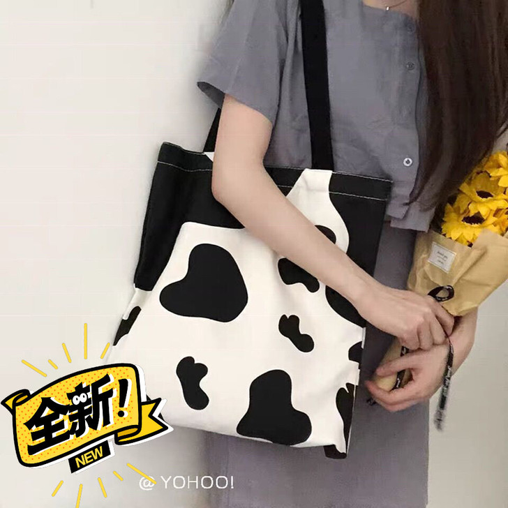 全新牛奶包包有拉链有暗袋，女2020新款帆...