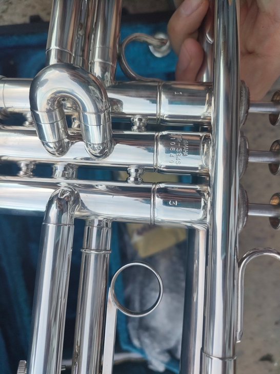 刚到的日产雅马哈小号YTR-334S镀银小...