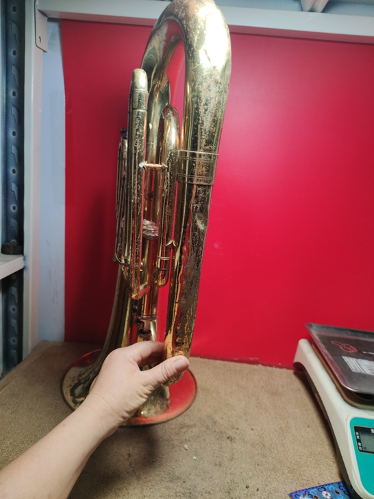 #民俗杂项#铜号，品如图，卖出不退不换，