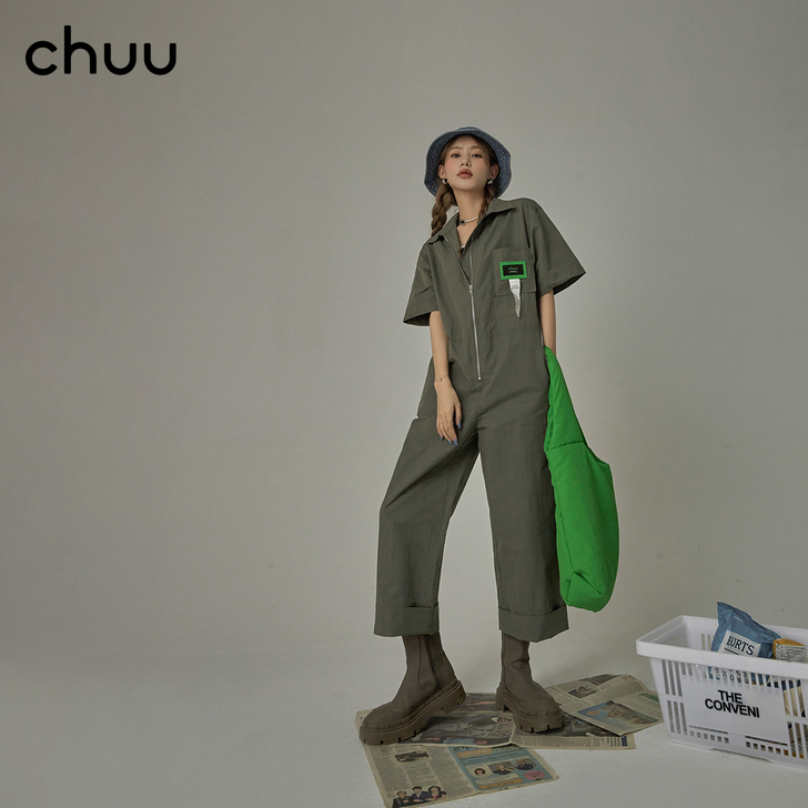 CHUU高街风工装气质连体裤女