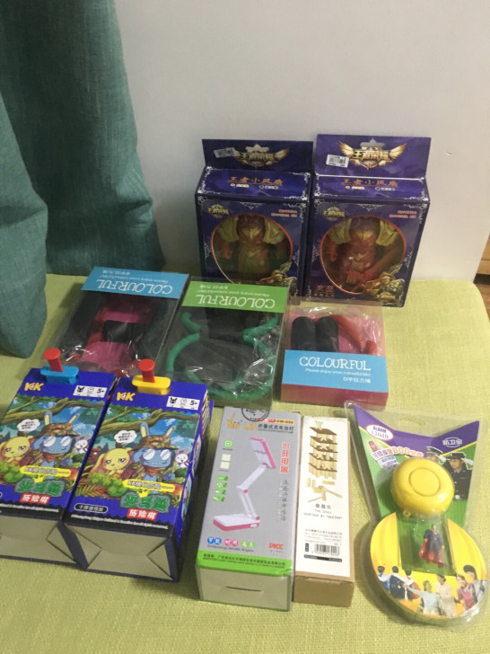 全新未拆封！玩具风扇积木台灯报警器拉力绳k...