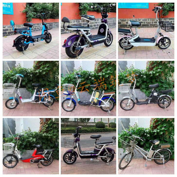 电瓶车代步车全新锂电池小型自行车二手爱玛电...