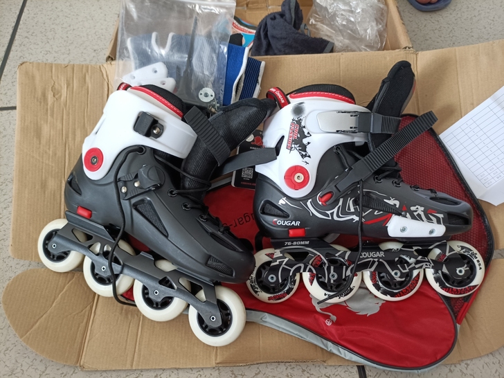 京东购买,美洲狮(COUGAR) 溜冰鞋大...