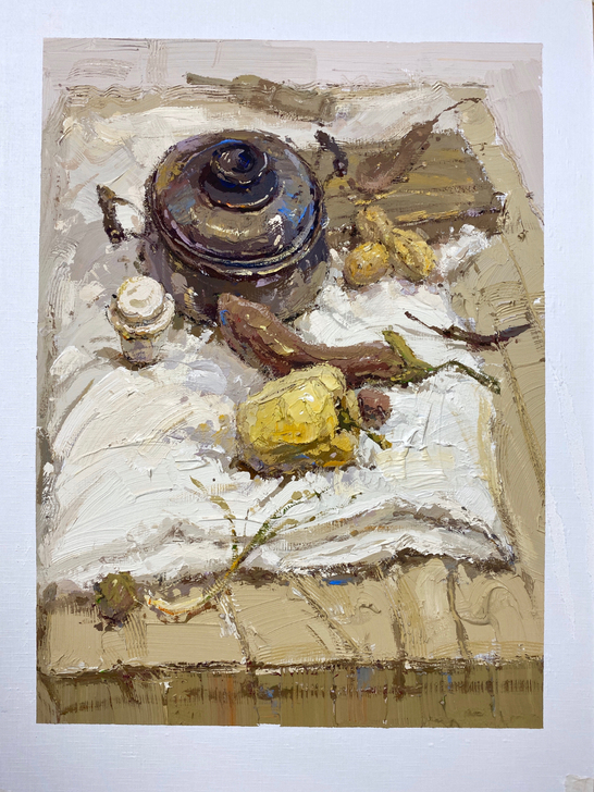 水粉画色彩，高考色彩作品，4开水粉画成品，...