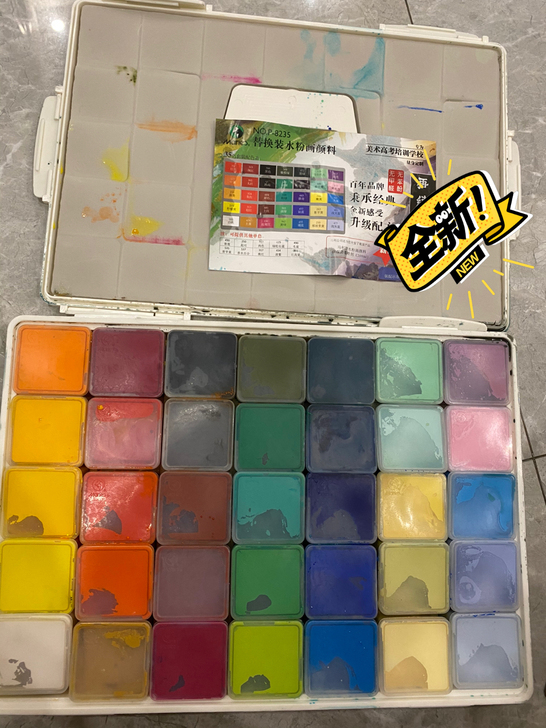 马利牌35色果冻颜料,全新的,因为当时一直...