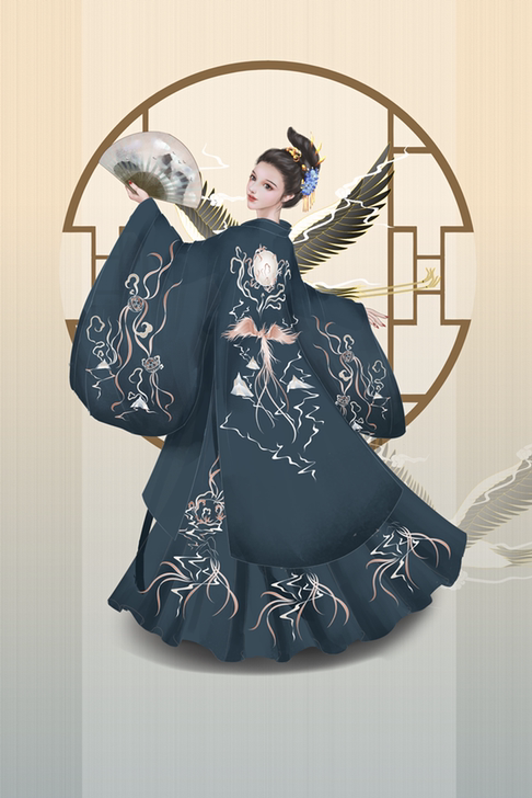 萱惑【漓火】原创汉服秋冬情侣装男女齐腰襦裙...