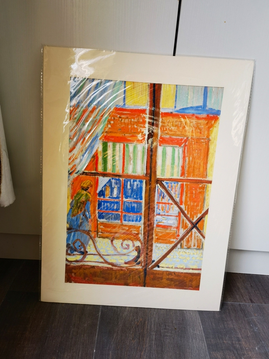 绝版印刷油画布油画,配高端卡纸外框,画面很...